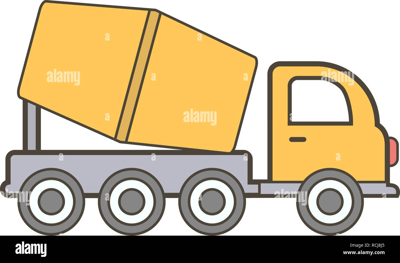 Vector Concrete Mixer Icon Stock Vector