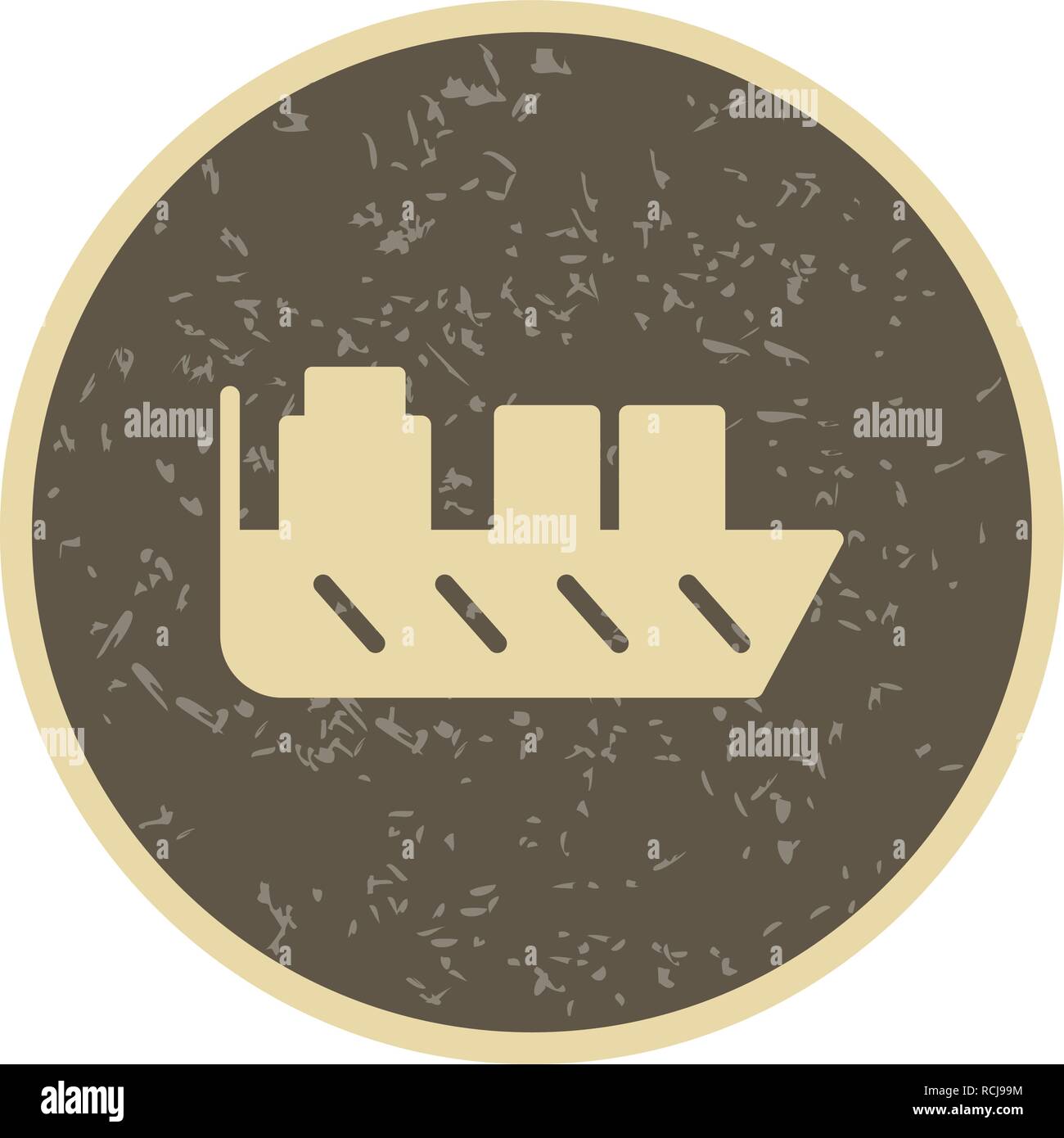 Vector Ship Icon Stock Vector