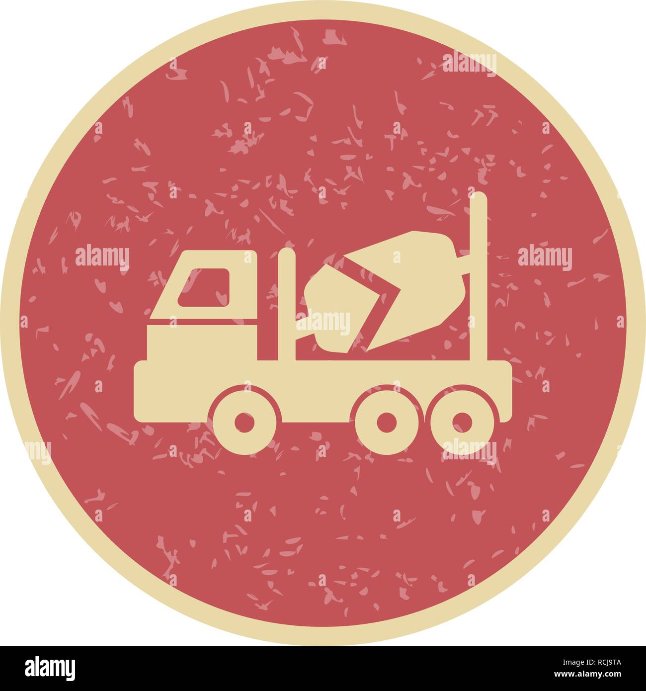 Vector Concrete Mixer Icon Stock Vector