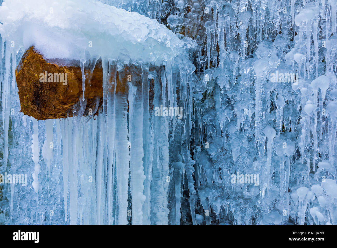Picture of icicles and various forms of ice Stock Photo Alamy