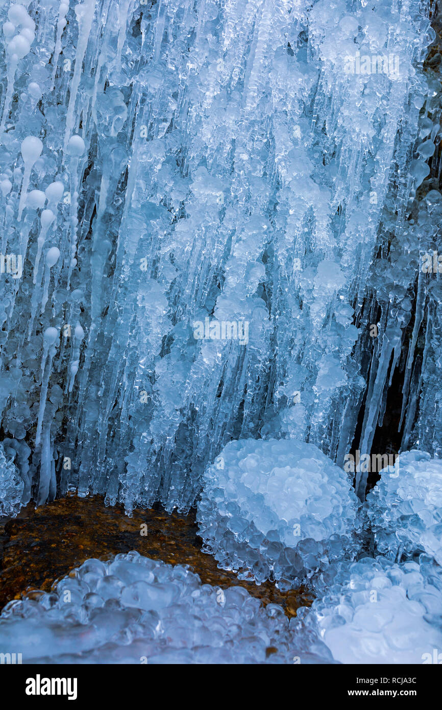 Picture of icicles and various forms of ice Stock Photo Alamy