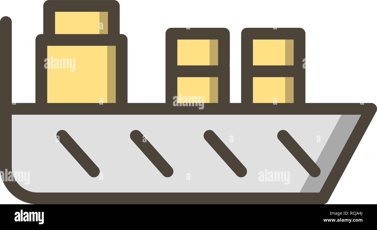 Vector Ship Icon Stock Vector