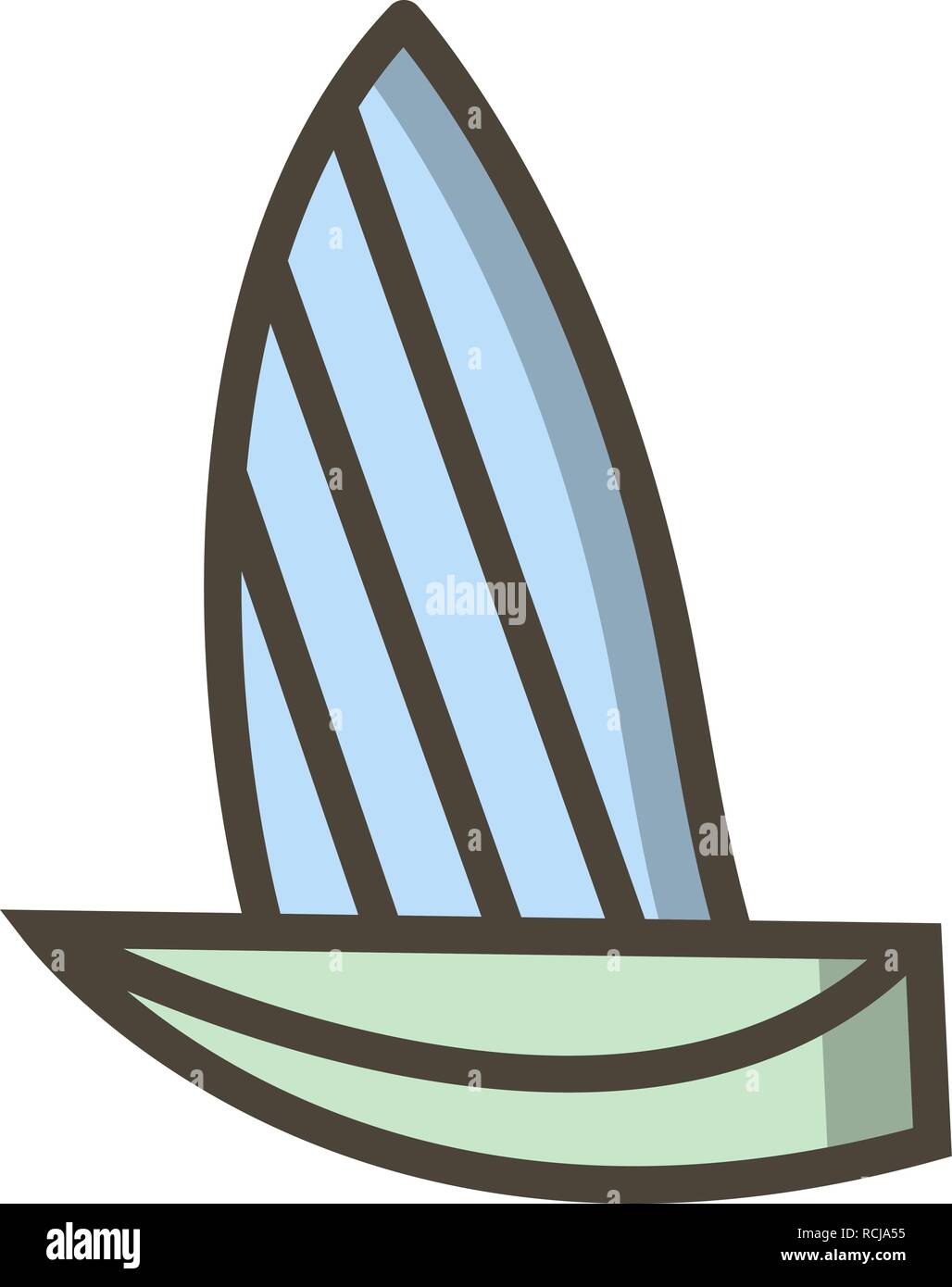 Vector Yacht Icon Stock Vector