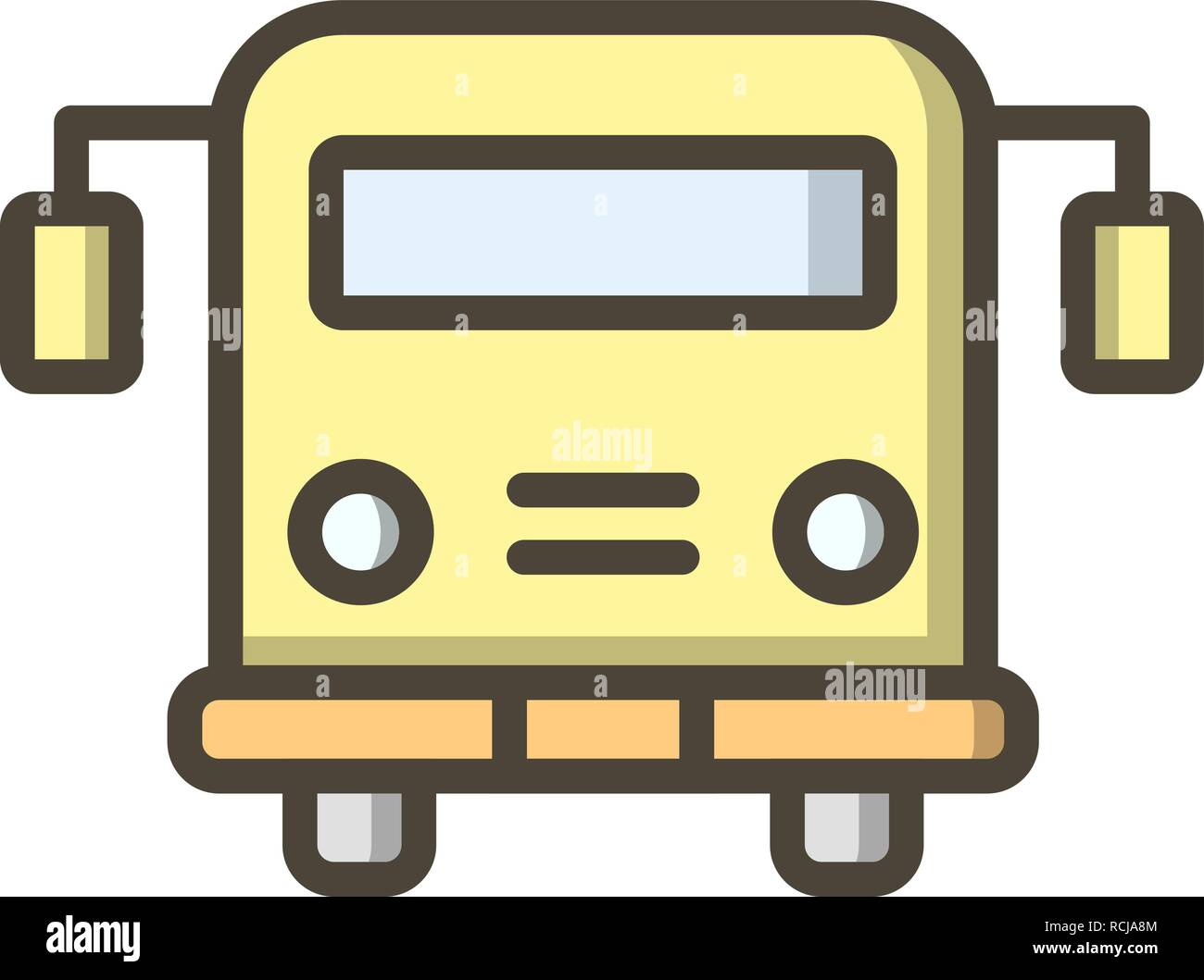 Vector School bus Icon Stock Vector