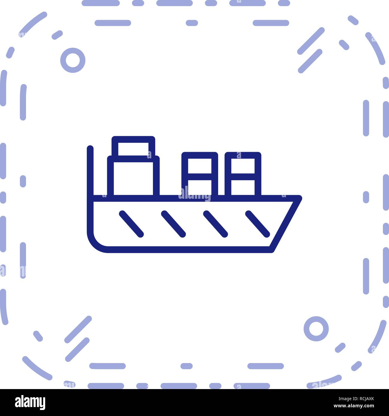 Vector Ship Icon Stock Vector