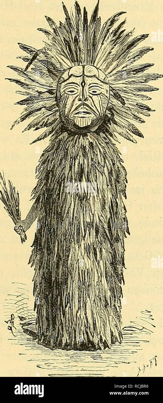. Die Loango-Expedition ausgesandt von der Deutschen Gesellschaft zur Erforschung Aequatorial-Africas, 1873-1876 : ein Reisewerk in drei Abtheilungen. Scientific expeditions. Unglückskinder. 343 Schlimmeres verüben könnte. Dabei geraten die Ängstlichen leicht in eine böse Klemme. Denn da die Nachbarn natürlich schnell genug von den Vorgängen gehört haben, senden sie Botschaften und Drohungen, dass der Unheilstifter, das Unglückskind, ja nicht etwa in ihre Gebiete abgeschoben werde. Übrigens kann auch ein lieber Verwandter in den Verdacht geraten,. Ndunga im Federkleide. ein Unglückskind zu sei Stock Photo