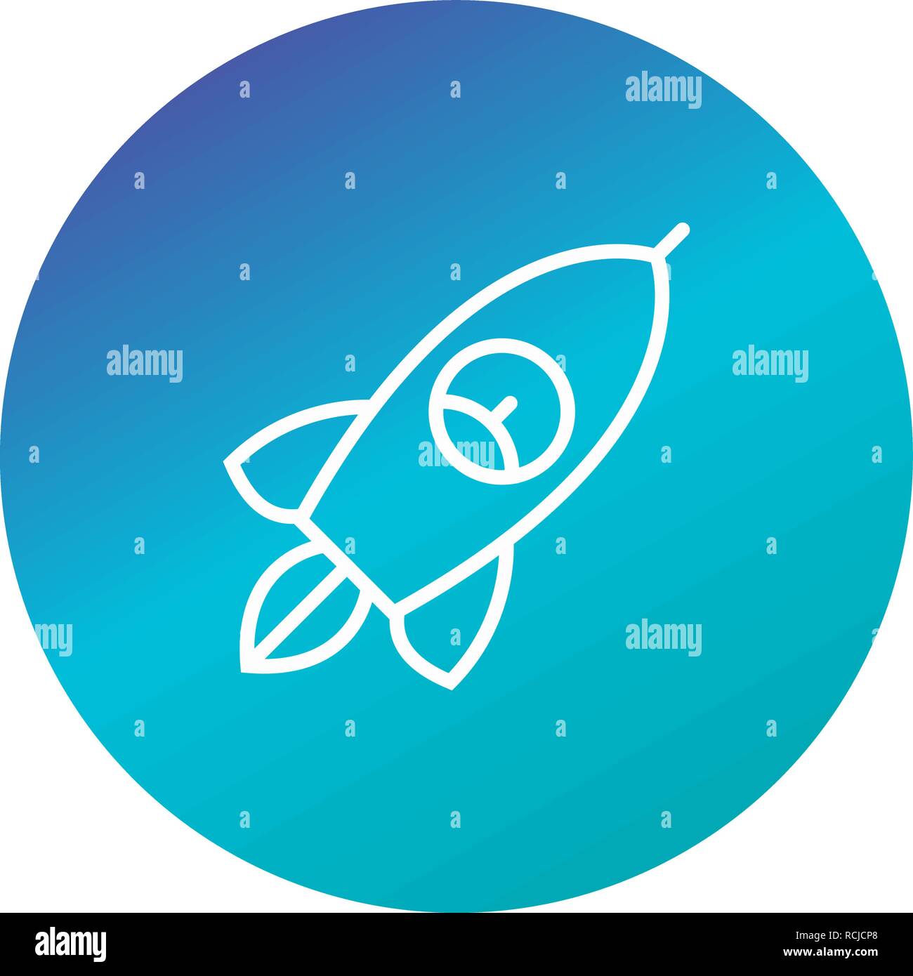 Vector Rocket Icon Stock Vector