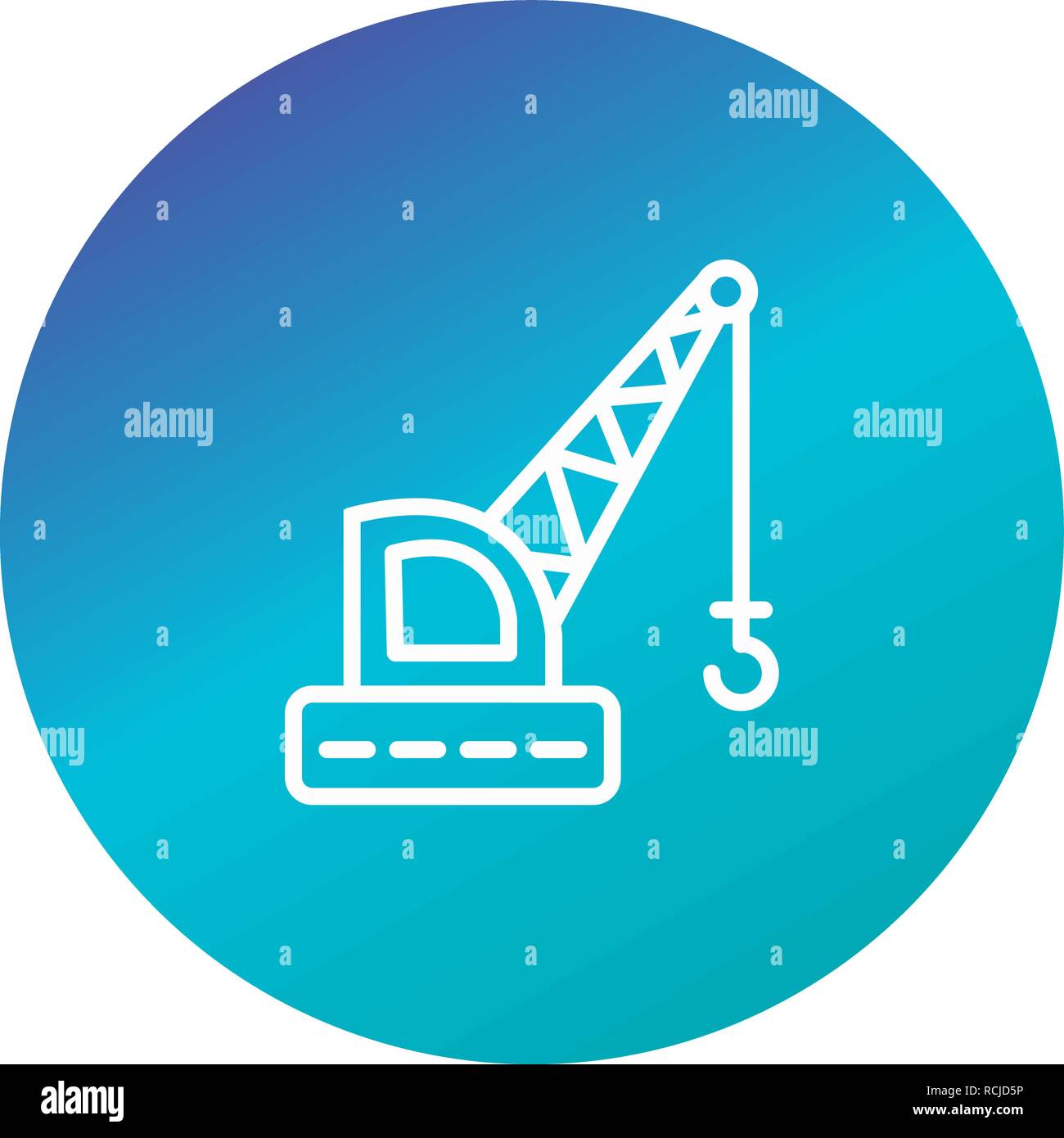 Vector Crane Icon Stock Vector