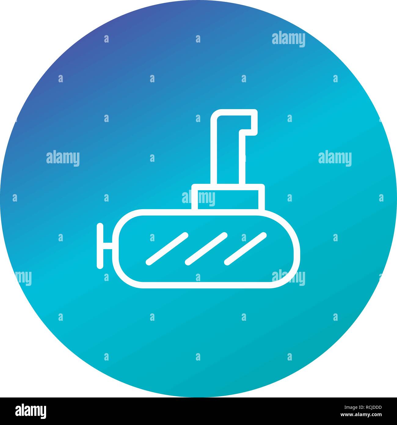 Vector Submarine Icon Stock Vector