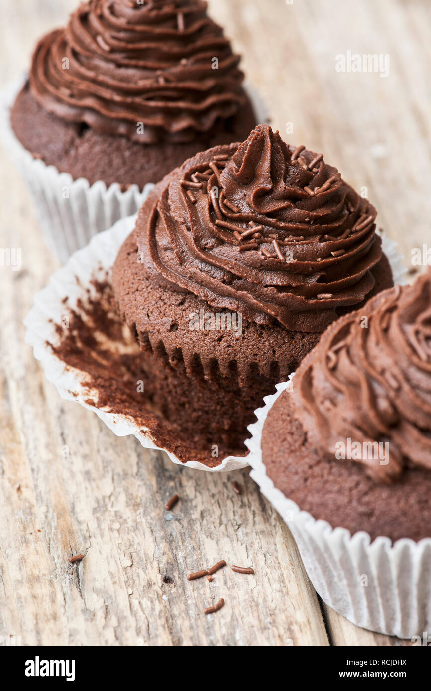 Homemade Chocolate cupcakes Stock Photo Alamy