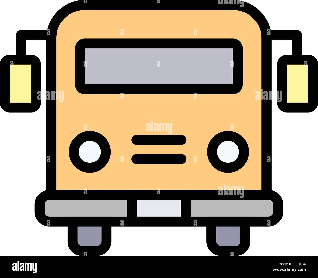 Vector School bus Icon Stock Vector
