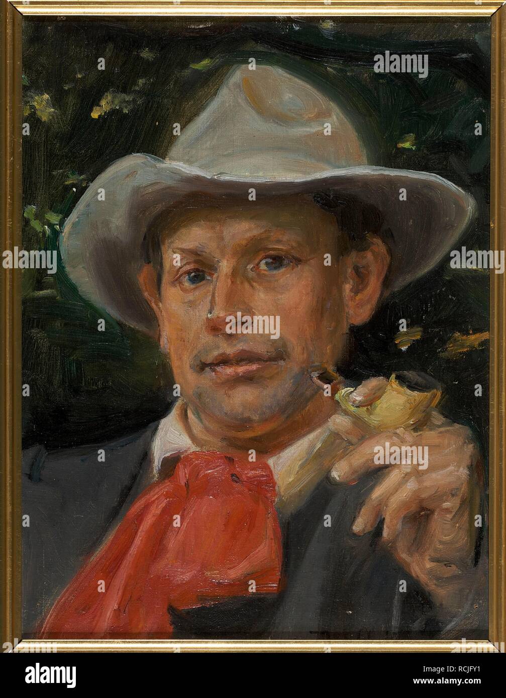 Portrait of Martin Andersen Nexø. Museum: Bornholms Kunstmuseum. Author: Ancher, Michael. Stock Photo