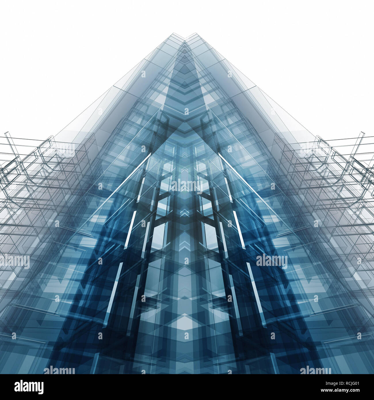 Architecture concept project. 3d rendering Stock Photo - Alamy
