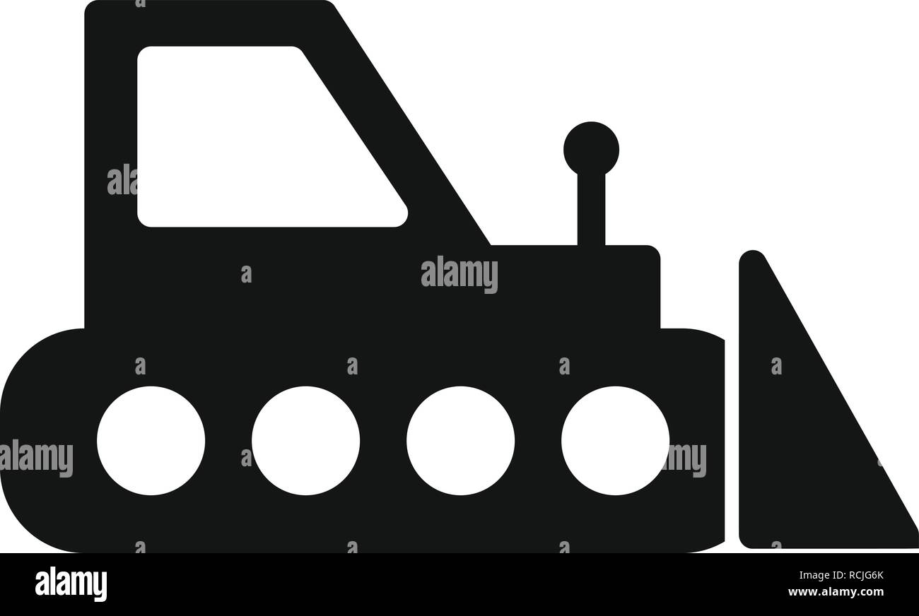 Vector Bulldozer Icon Stock Vector