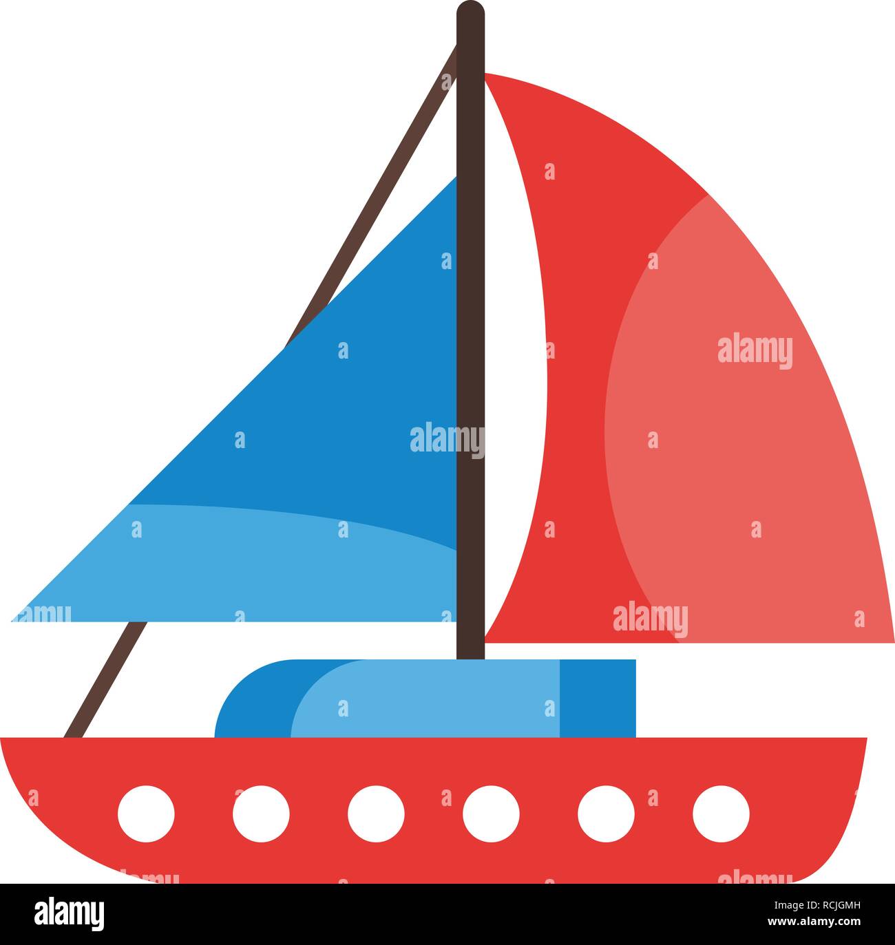 Vector Yacht Icon Stock Vector
