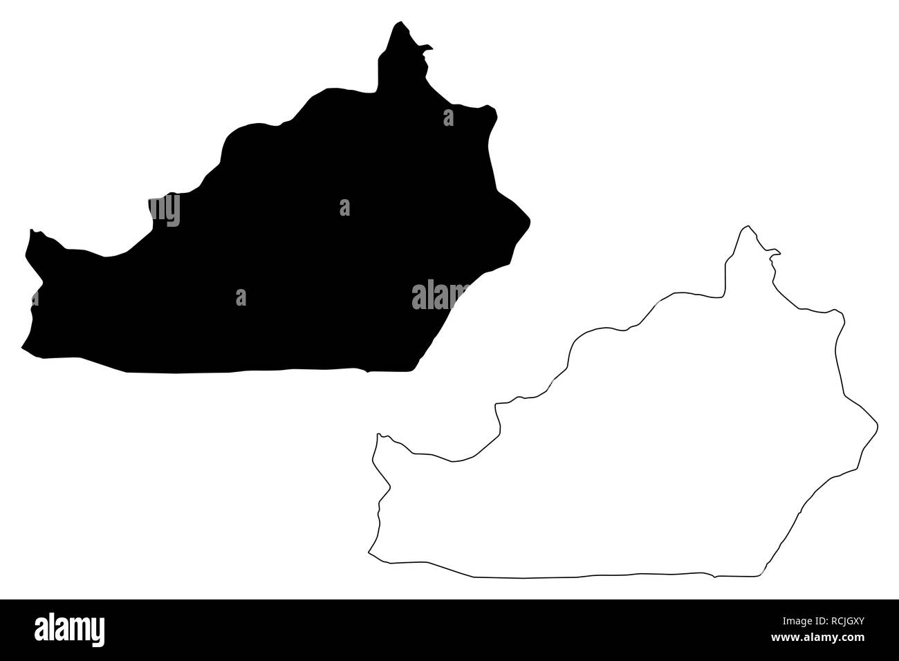 Semnan Province (Provinces of Iran, Islamic Republic of Iran, Persia) map vector illustration, scribble sketch Semnan map Stock Vector