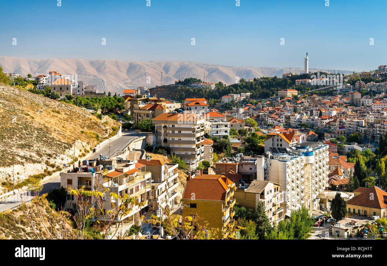 View of Zahle, the capital of Beqaa Governorate of Lebanon Stock Photo