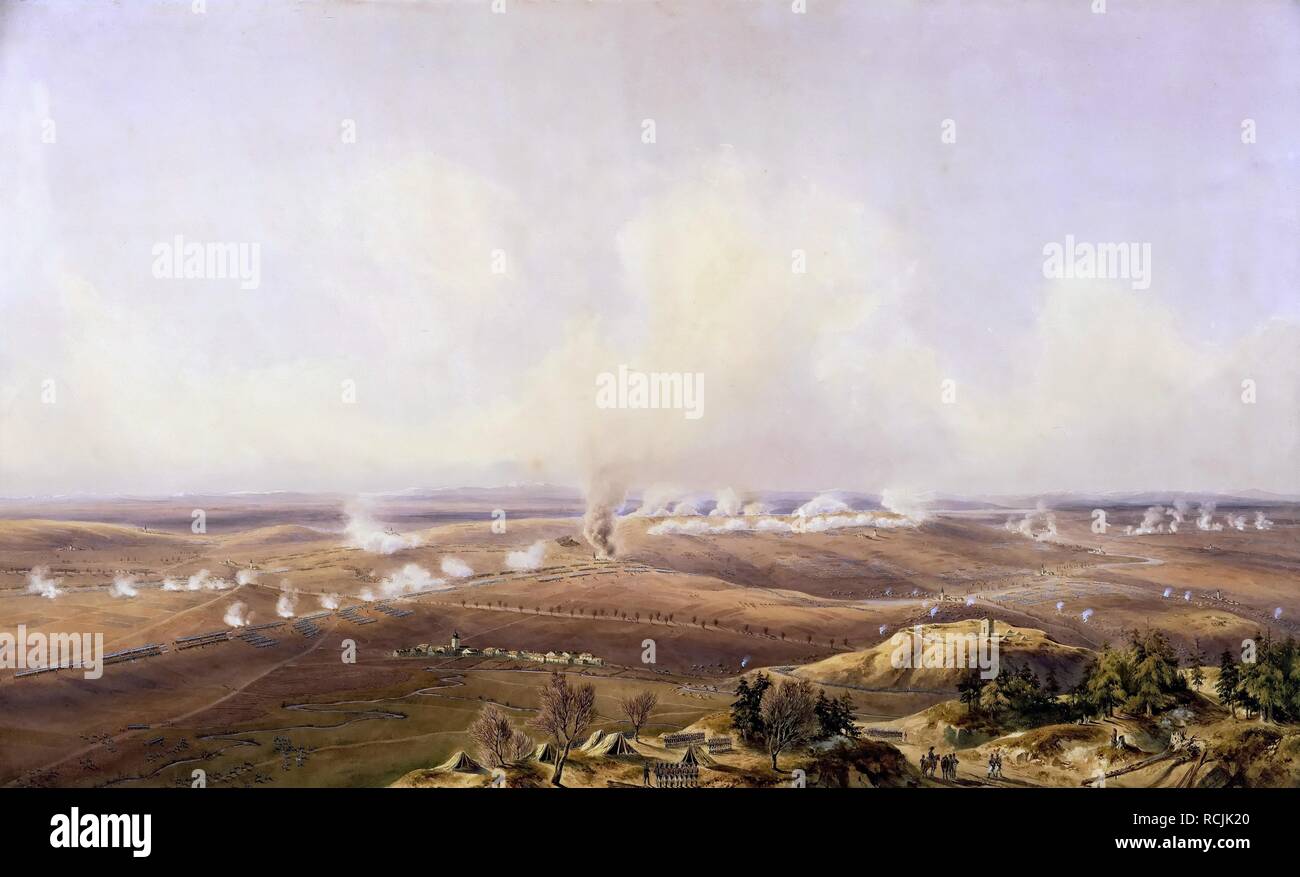 The Battle of Austerlitz on December 2, 1805. Museum: Musée de l'Histoire de France, Château de Versailles. Author: Fort, Jean-Antoine-Siméon. Stock Photo