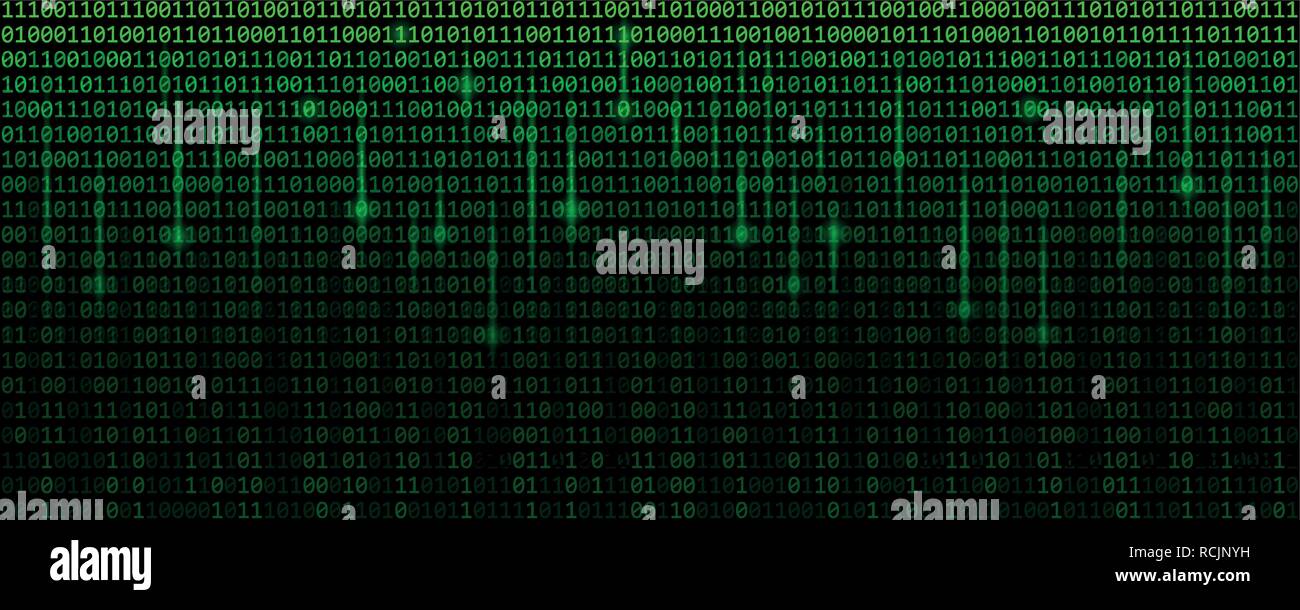 green matrix binary code web background vector illustration EPS10 Stock Vector