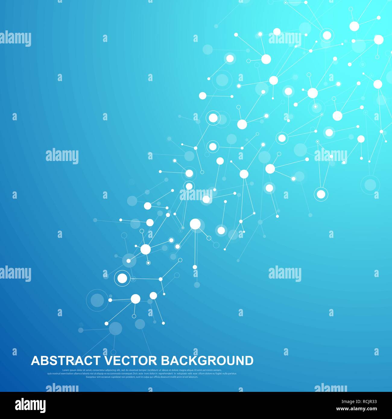 Futuristic abstract vector background blockchain technology. Deep web background. Peer to peer network business concept. Global cryptocurrency blockchain vector banner. Wave flow Stock Vector