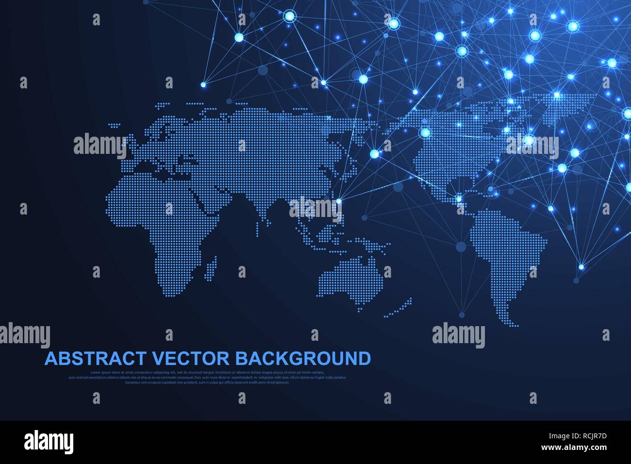 Abstract plexus background with connected lines and dots. Plexus geometric effect. Big data complex with compounds. Lines plexus, minimal array. Digital data visualization. Vector illustration Stock Vector
