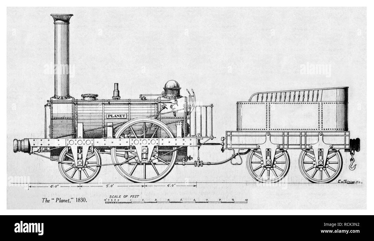 Stephenson's Planet engine 1830 Stock Photo