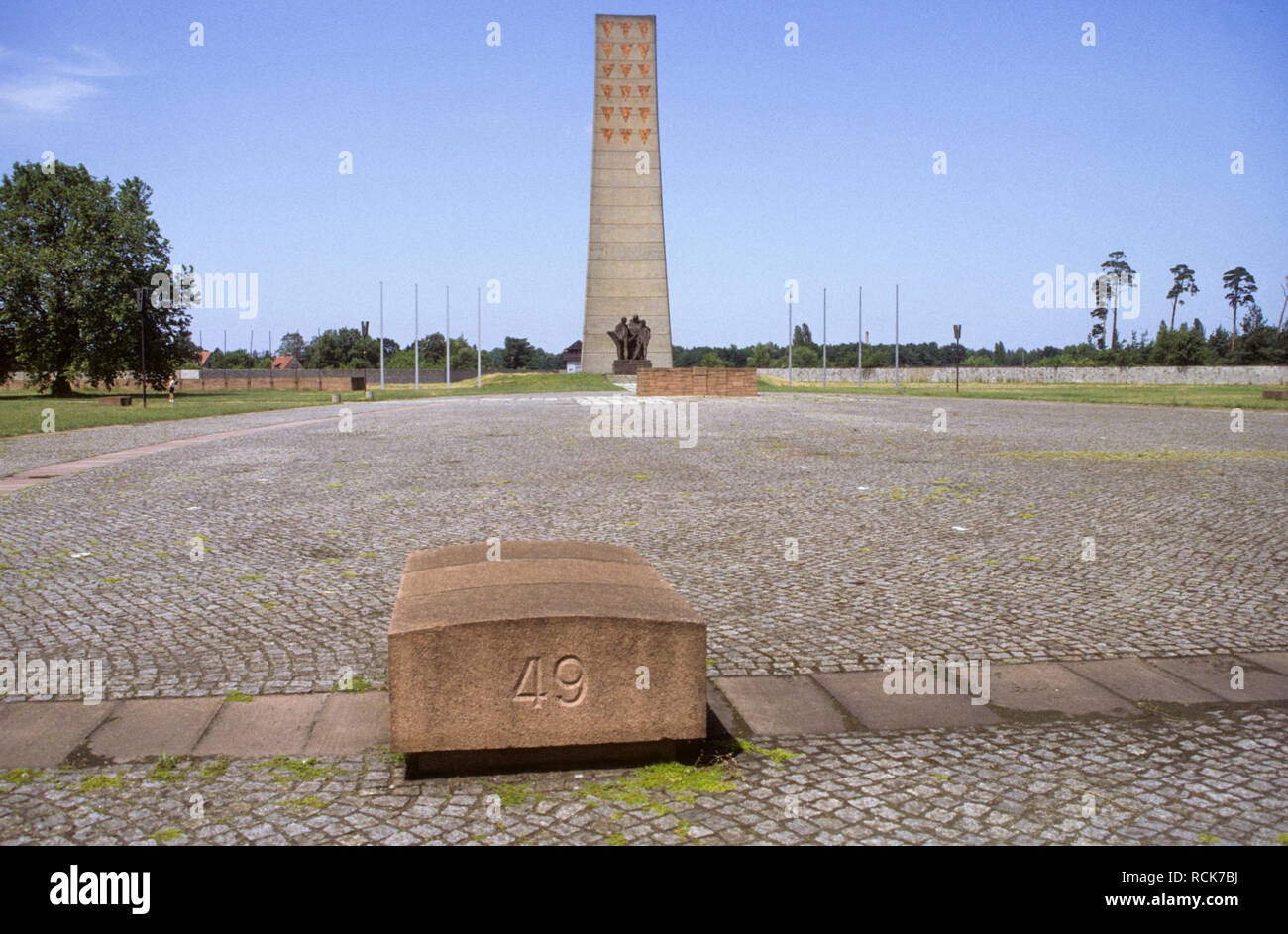 SACHSENHAUSEN CONCENTRATION CAMP Germany Soviet Liberation Memorial Stock Photo
