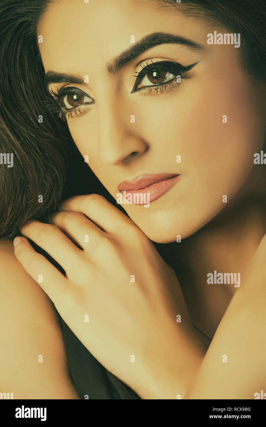 Indian beautiful women closeup hi-res stock photography and images - Alamy