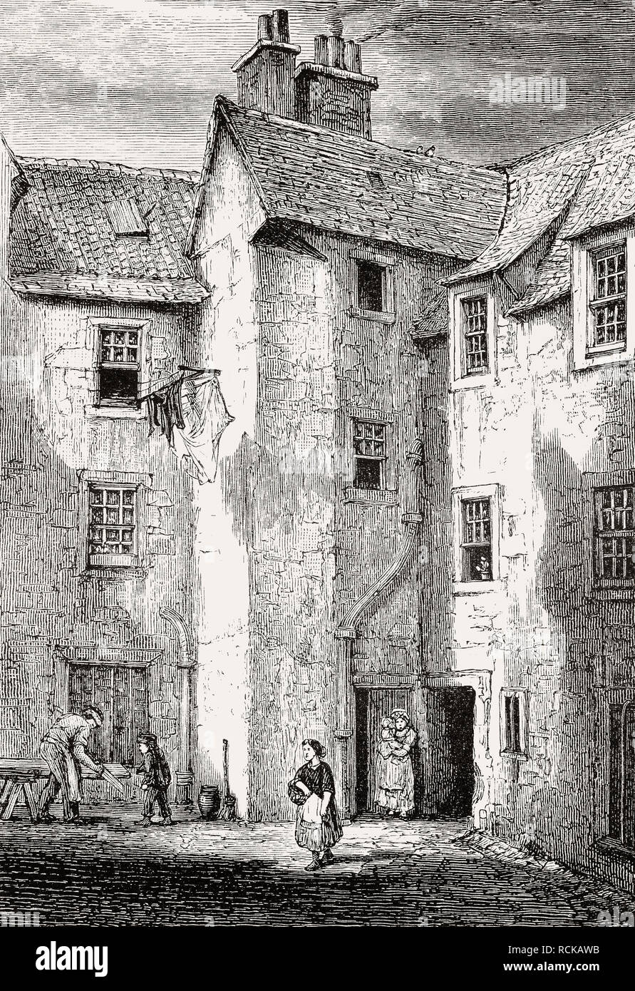 Clarinda house, Potterrow, Edinburgh, Scotland, 19th century Stock Photo