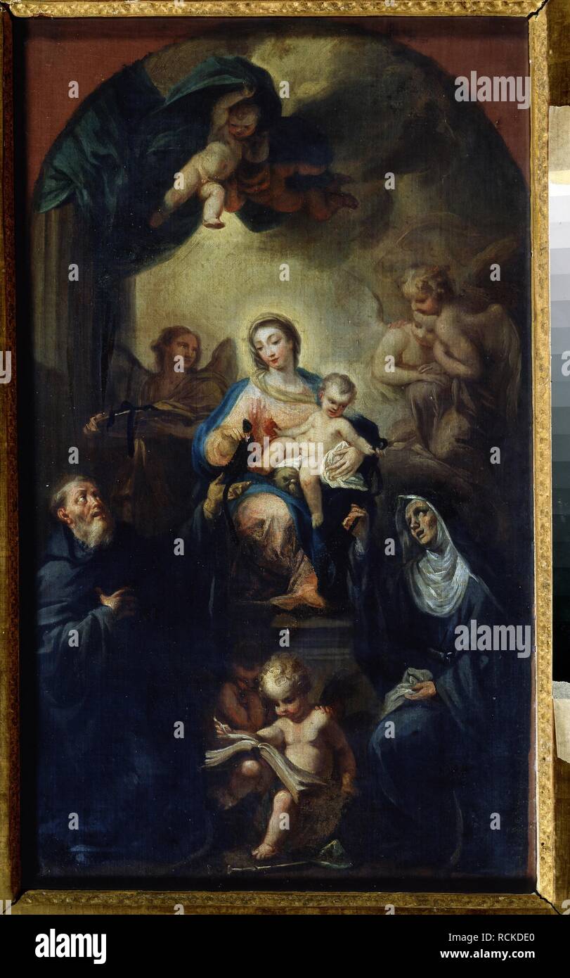 Madonna and Child with Saints. Museum: Regional Art Gallery, Tambov. Author: TREVISANI, FRANCESCO. Stock Photo