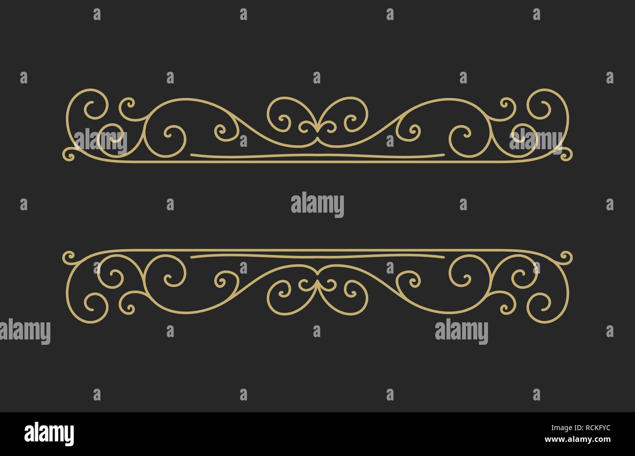 Hand drawn decorative border in retro style Stock Vector
