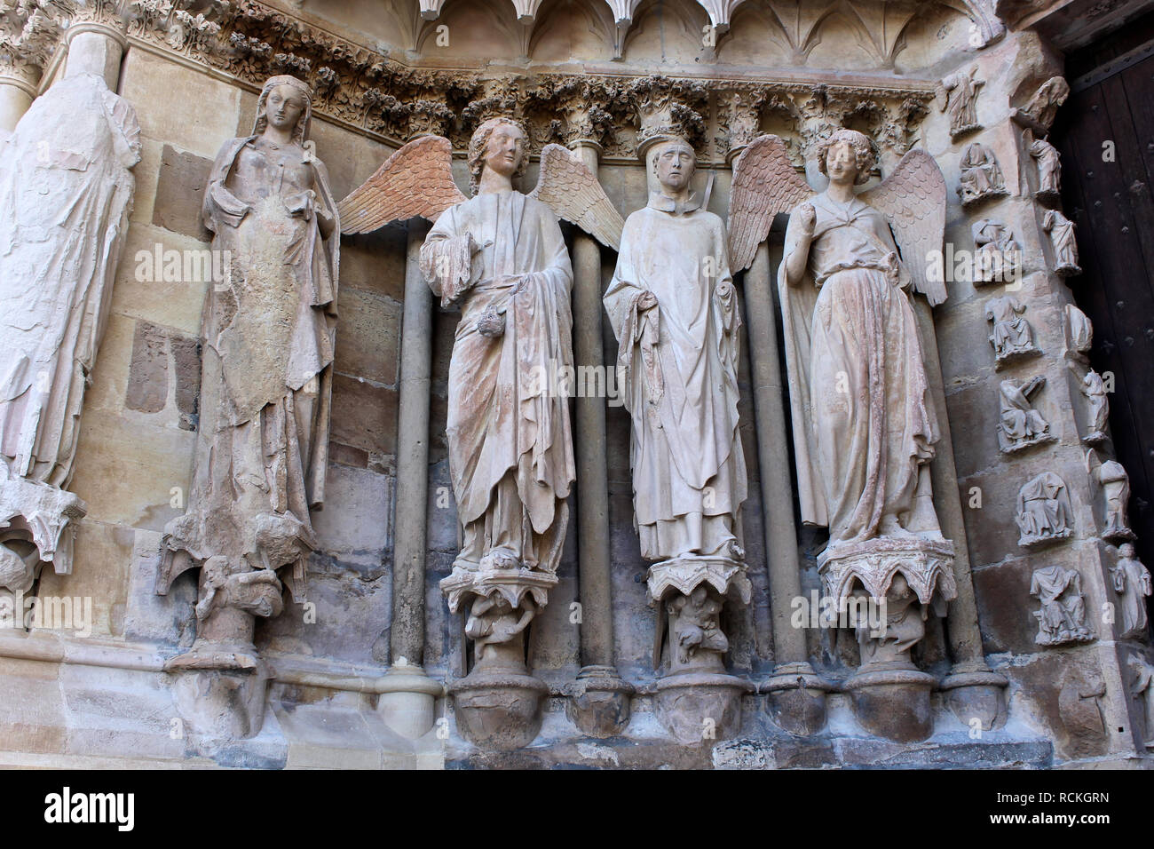 Reims, France. The Smiling Angel (l'Ange au Sourire), a famous