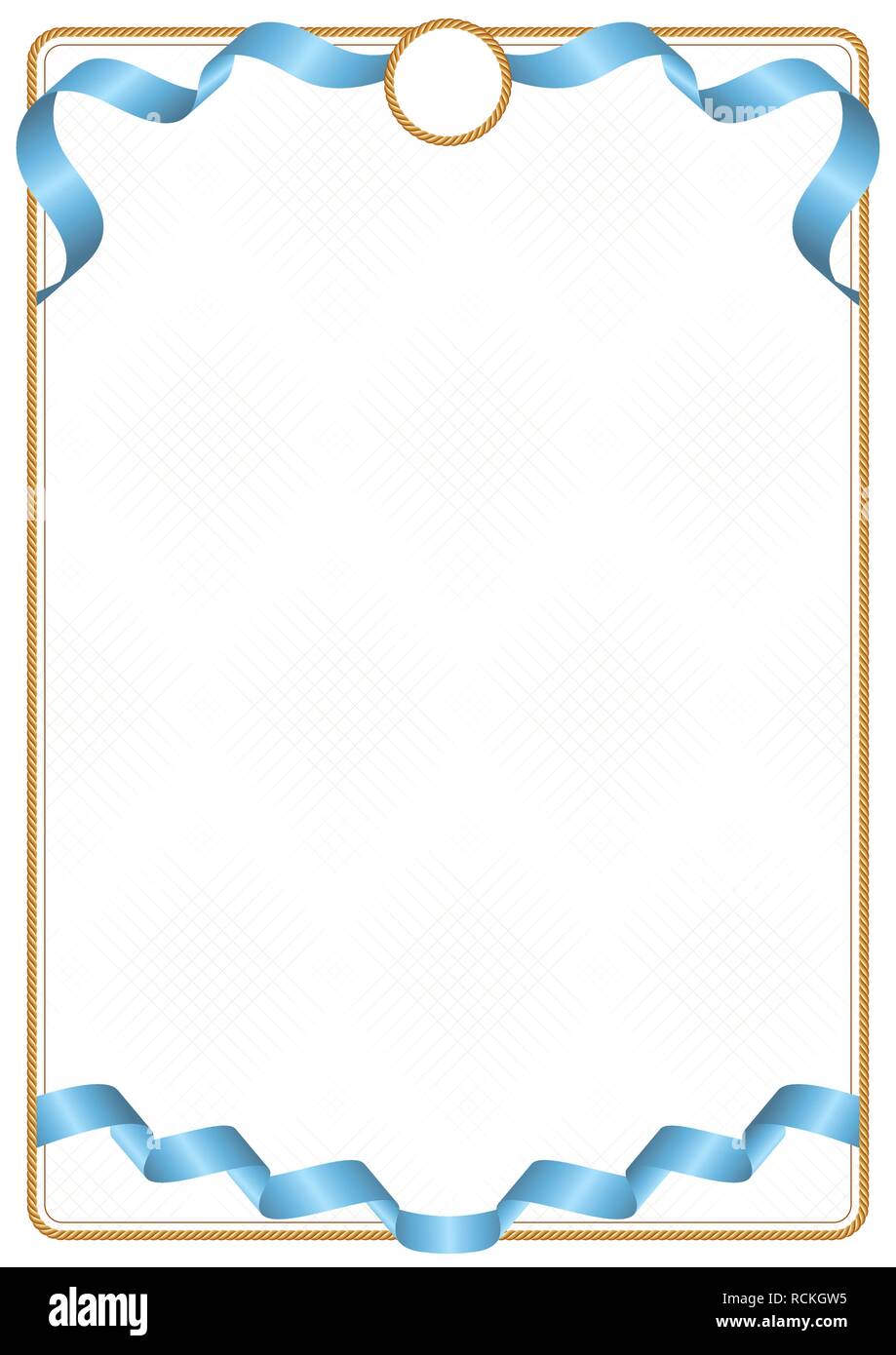 Frame and border of ribbon with the colors of the Fiji flag, template ...