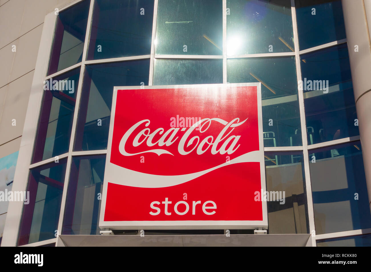 Coca cola brand store at Las Vegas Strip Stock Photo Alamy