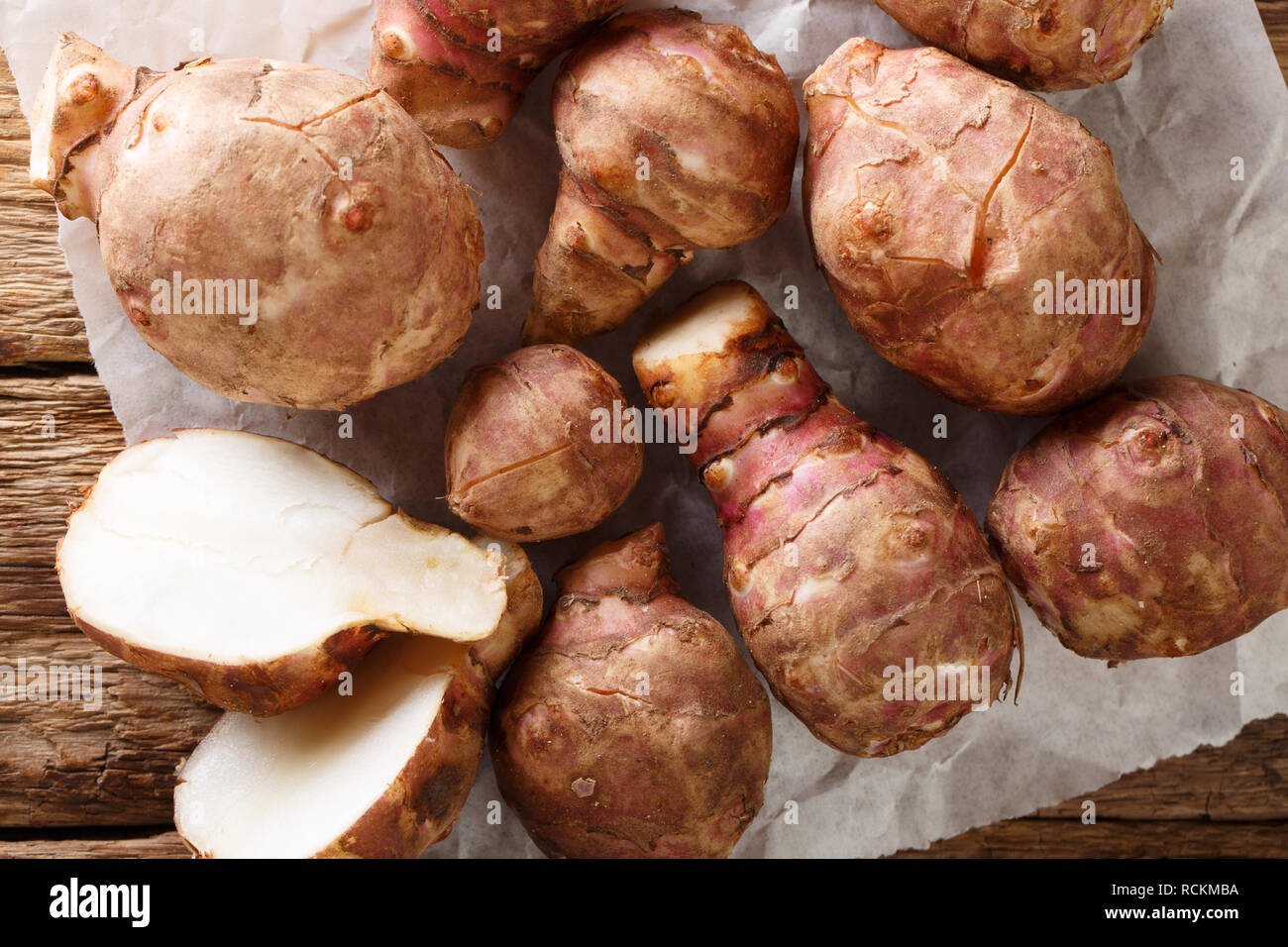 Jerusalem artichoke also called sunroot, sunchoke, earth apple, or