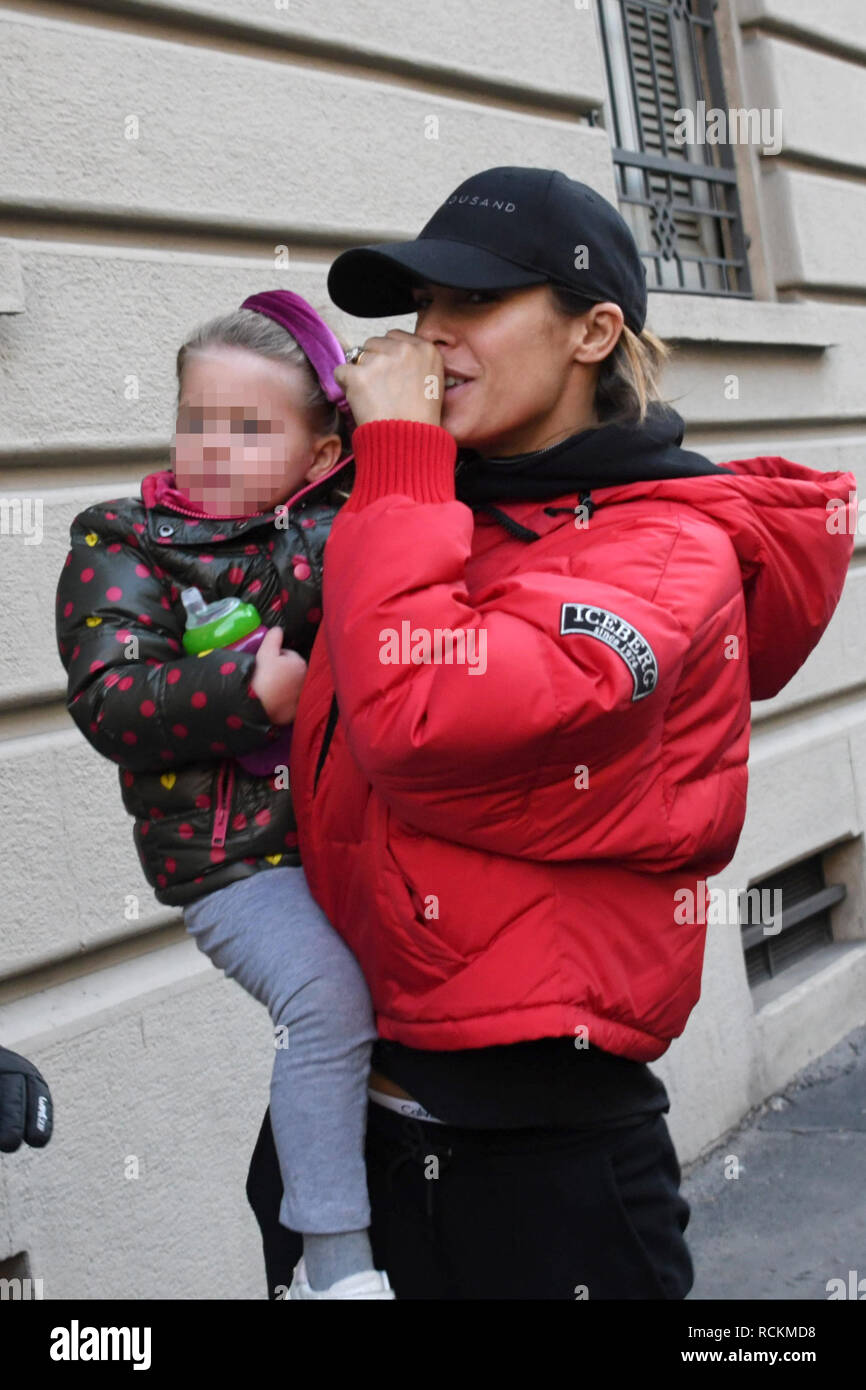 Elisabetta Canalis steps out with her daughter Skyler Eva Featuring