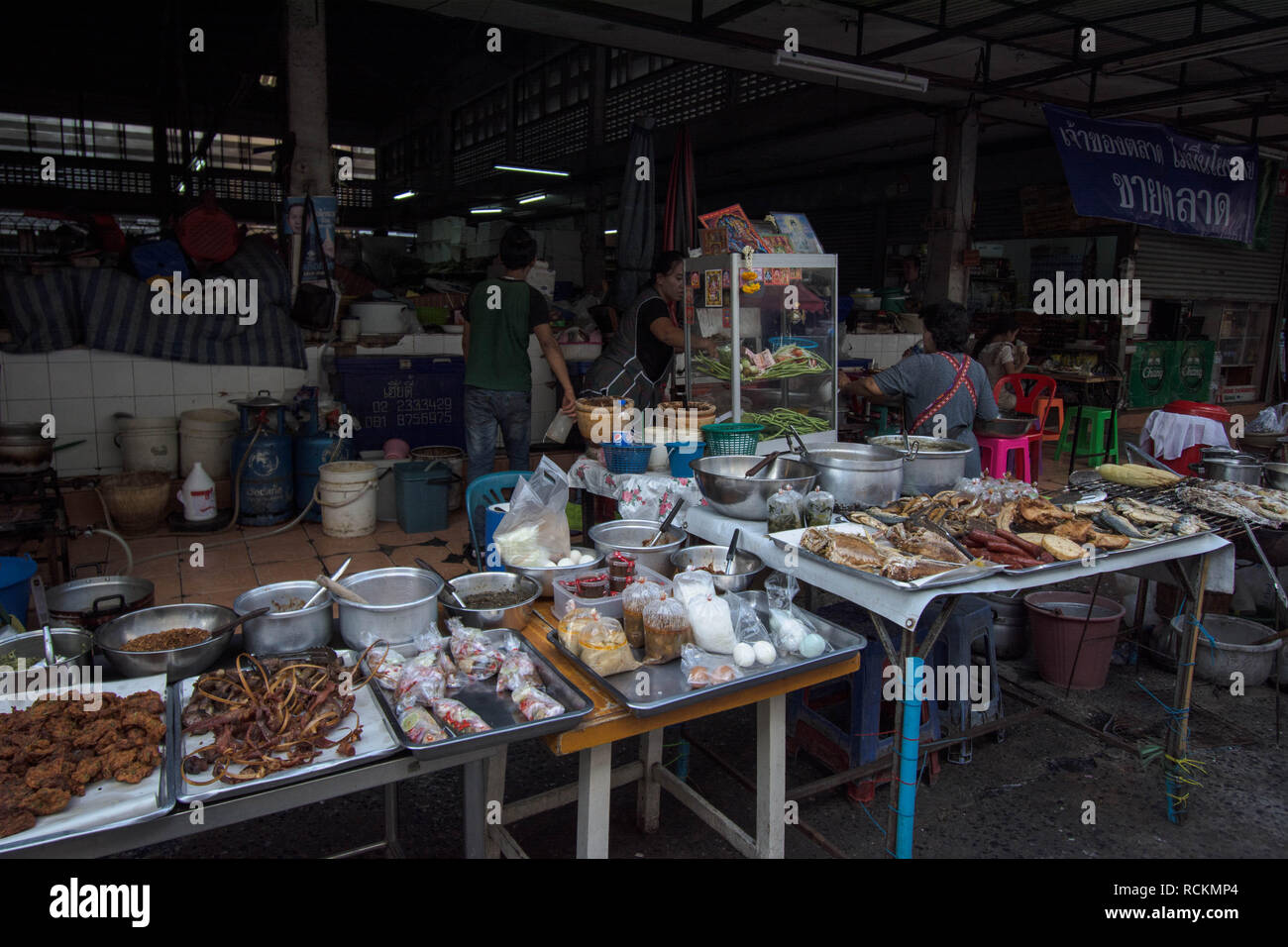 Food stall at Street market Chiang Mai Thailand Stock Photo - Alamy