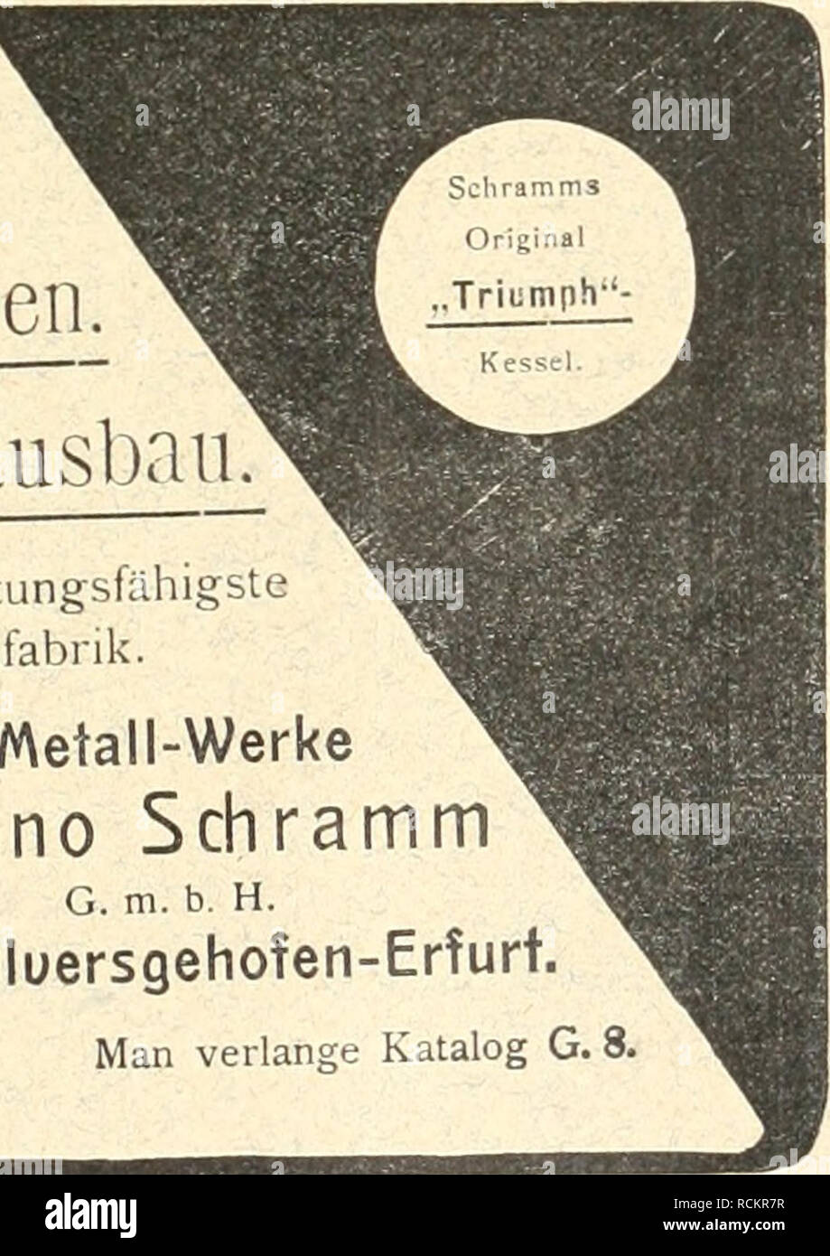 . Die Gartenkunst. Landscape gardening; Gardens -- Europe. Ãlteste, leistungsfÃ¤higste Spezialfabrik. Metall-Werke Bruno SchrÃ¤m G. m. b. H. lluersgehofen-Erfurt. Man verlange Katalog G. 8.. Wichtig fÃ¼r GÃ¤rtner und Gartenbesitzer! MOOf61'tlÃ¼ fÃ¼r Rhododendron, Azaleen, Erika u. dergl. Mnnn Tnvtftttull wichtigstes Mittel zur Bod'enverbesserung fÃ¼r alle MOOr- 1 OrilllUll, Gartenkulturen ! VersandgeschÃ¤ft: J. Kastner, Landstuhl i. Pf. â Lieferant sÃ¤mtlicher Hof- und StadtgÃ¤rtnereien SÃ¼ddeutsehlands. â Preise brieflich. ego Probe zu Diensten. T0NKIN No. 100 67 00 130 2 130 8 130 .. 121 150 Stock Photo