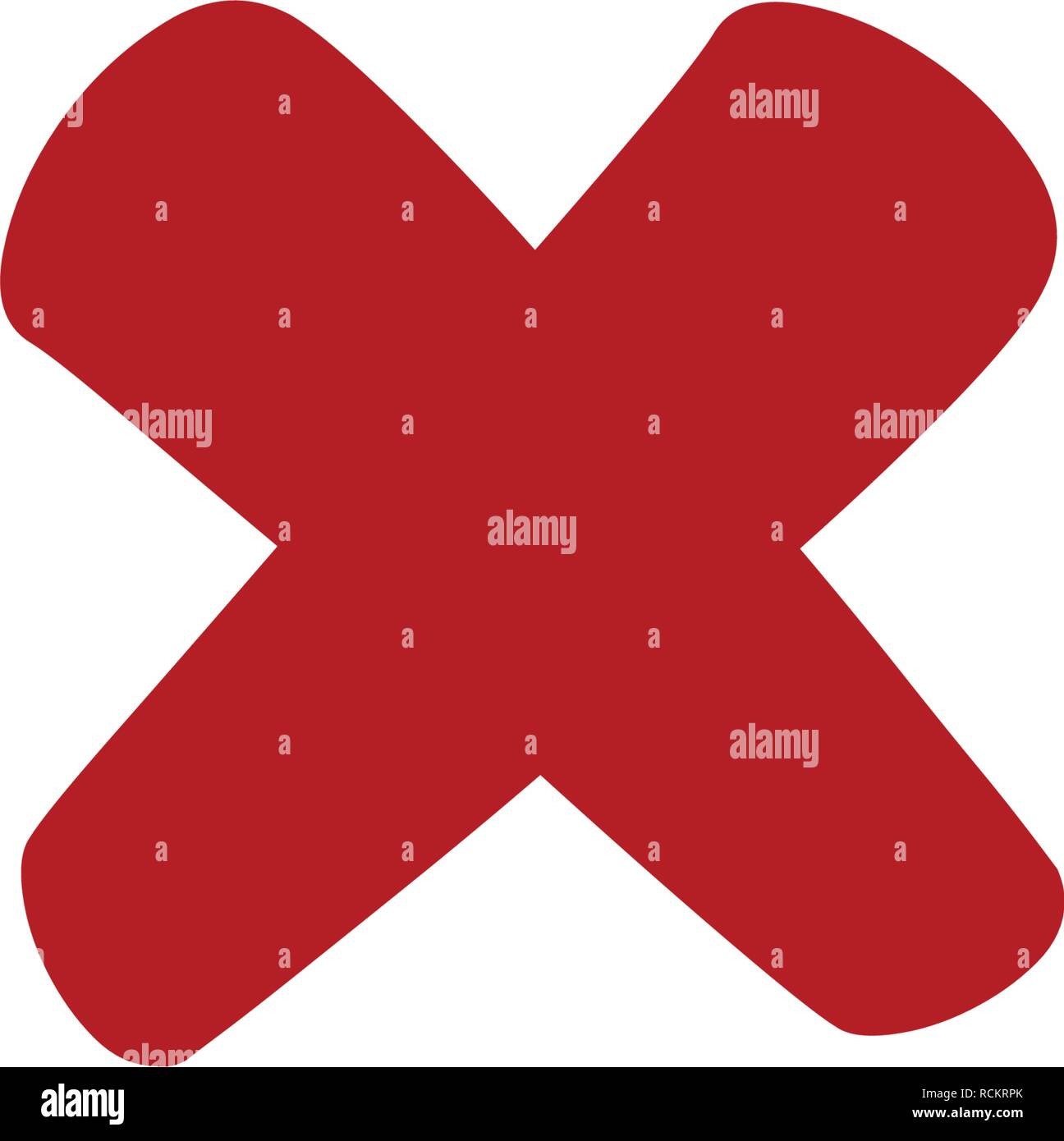 Hand drawn cross. Grunge cross. Vector illustration isolated on white Stock Vector