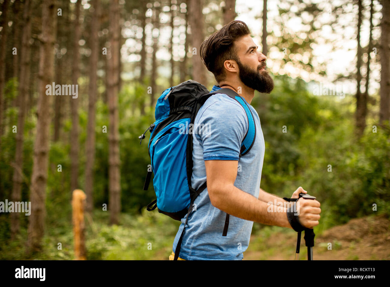 Portrait handsome bearded hiker hi-res stock photography and images - Alamy