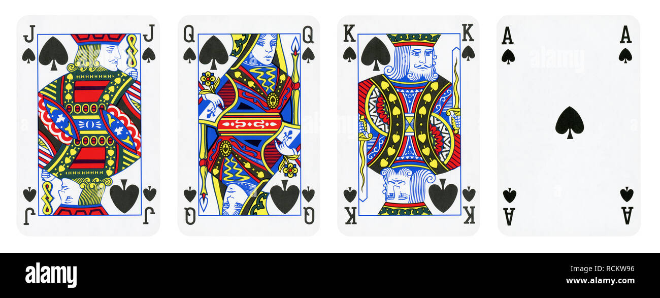 Jack, King And Queen, Playing Cards - Isolated On White Stock Vector