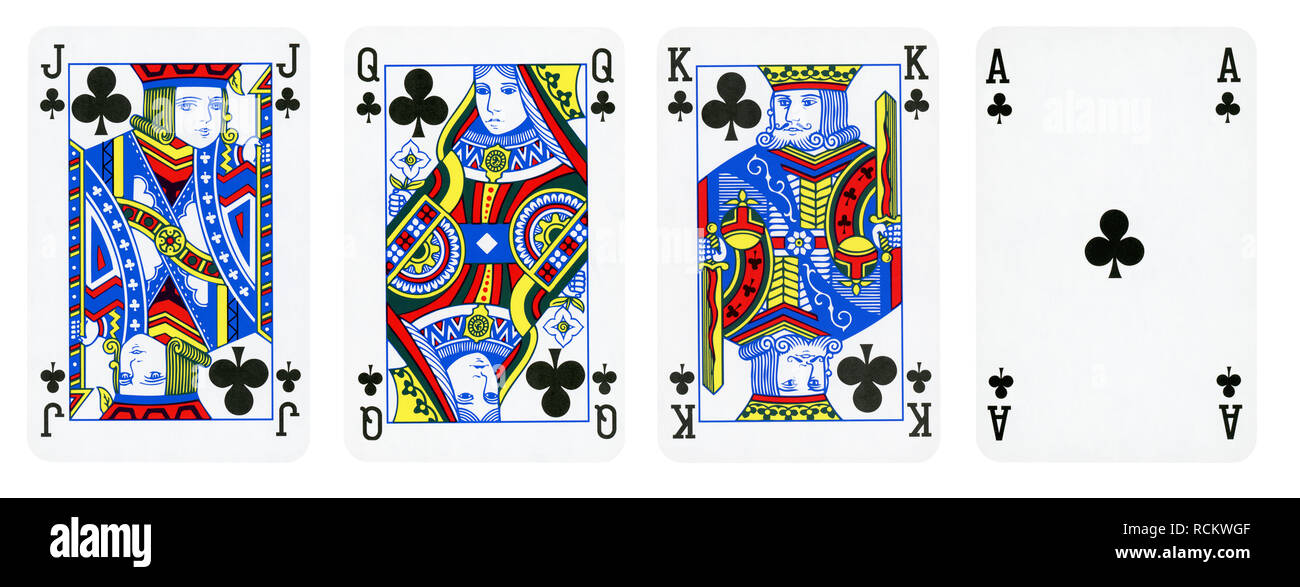 Jack, King And Queen, Playing Cards - Isolated On White Stock Vector