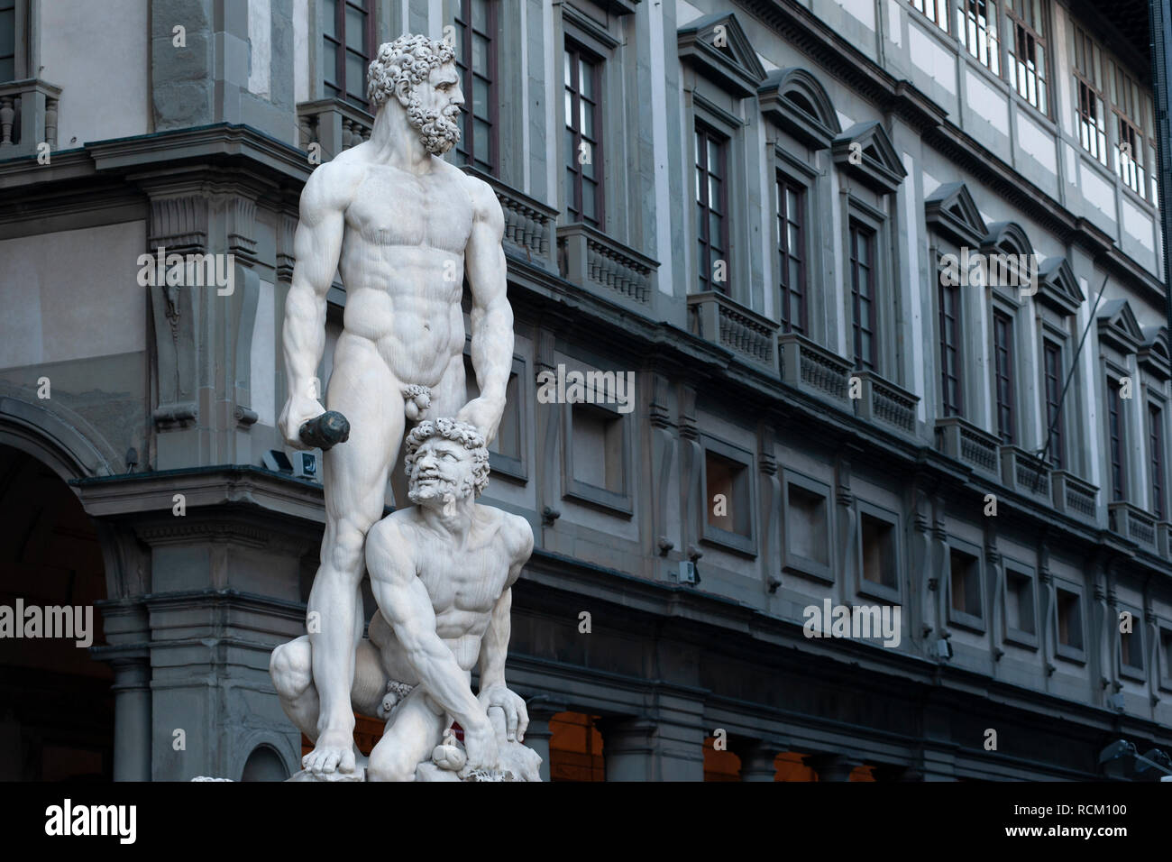 Hercules and Cacus by Baccio Bandinelli, Galleria degli Uffizi, Piazza della Signoria, Florence, Italy Stock Photo