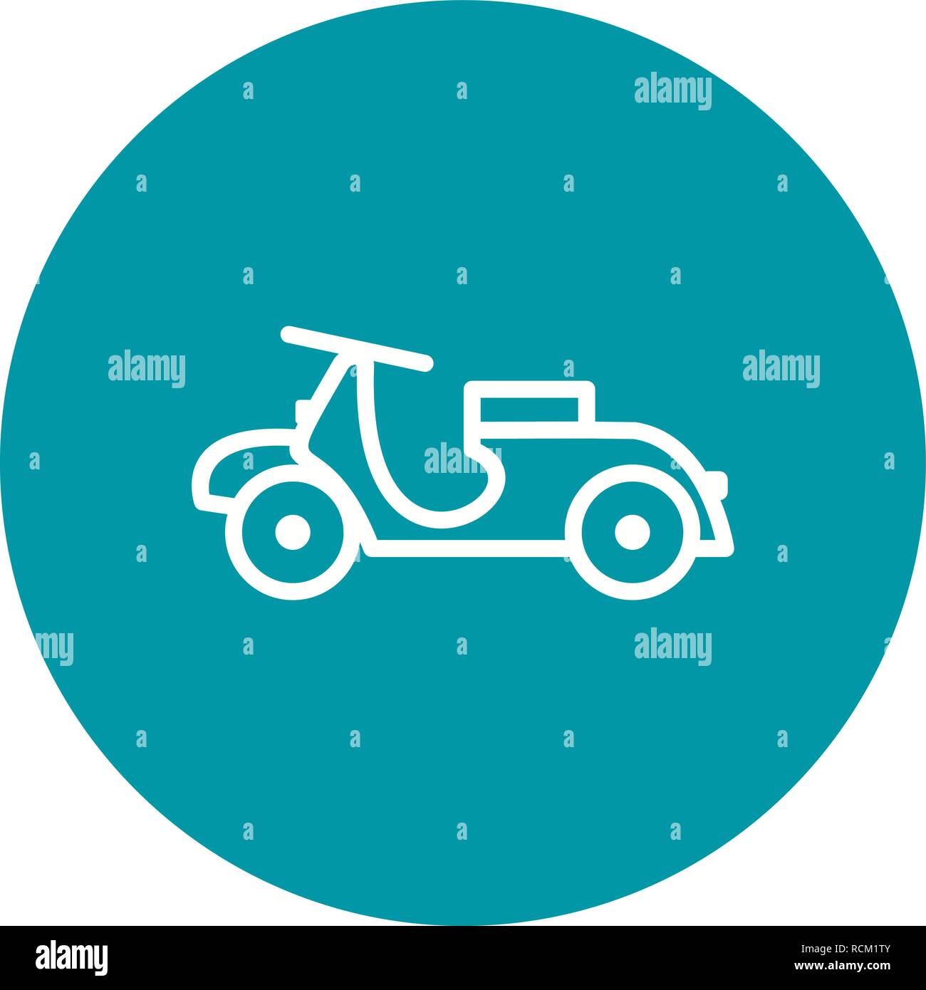 Vector Vespa Icon Stock Vector