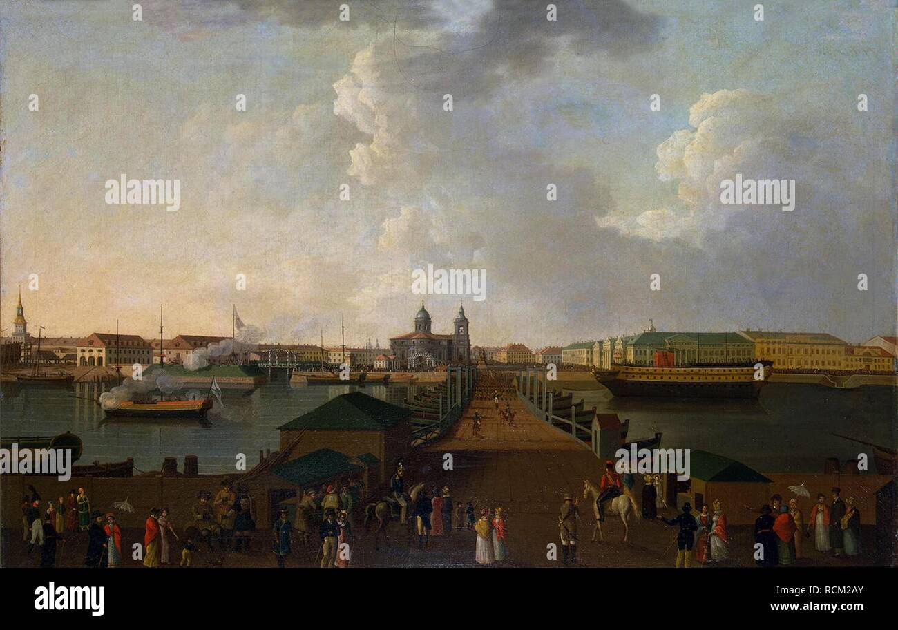 View of St Petersburg on the Day of the 100th Anniversary. Museum: State Hermitage, St. Petersburg. Author: Paterssen, Benjamin. Stock Photo