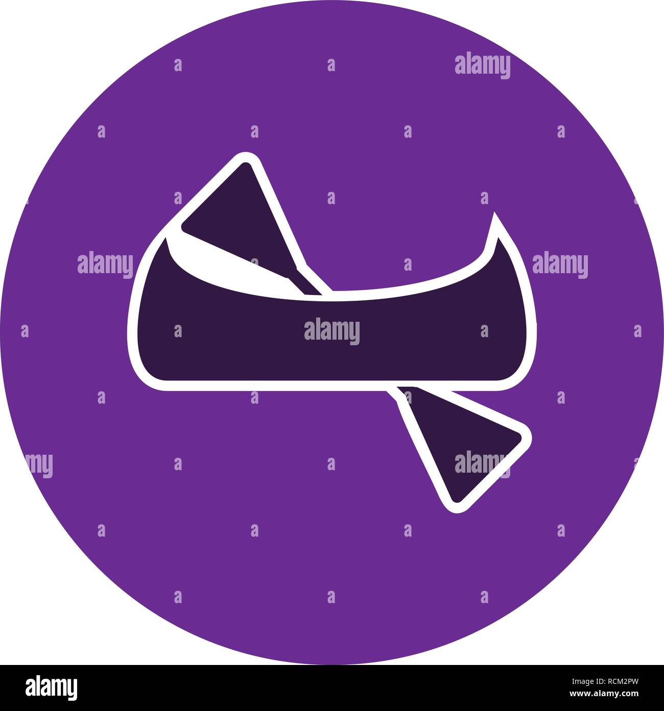 Vector Canoe Icon Stock Vector