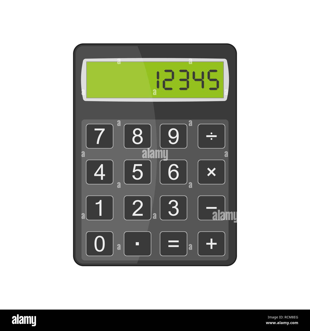 Calculator in flat design. Vector illustration. Colored calculator icon,  isolated on white background Stock Vector Image & Art - Alamy