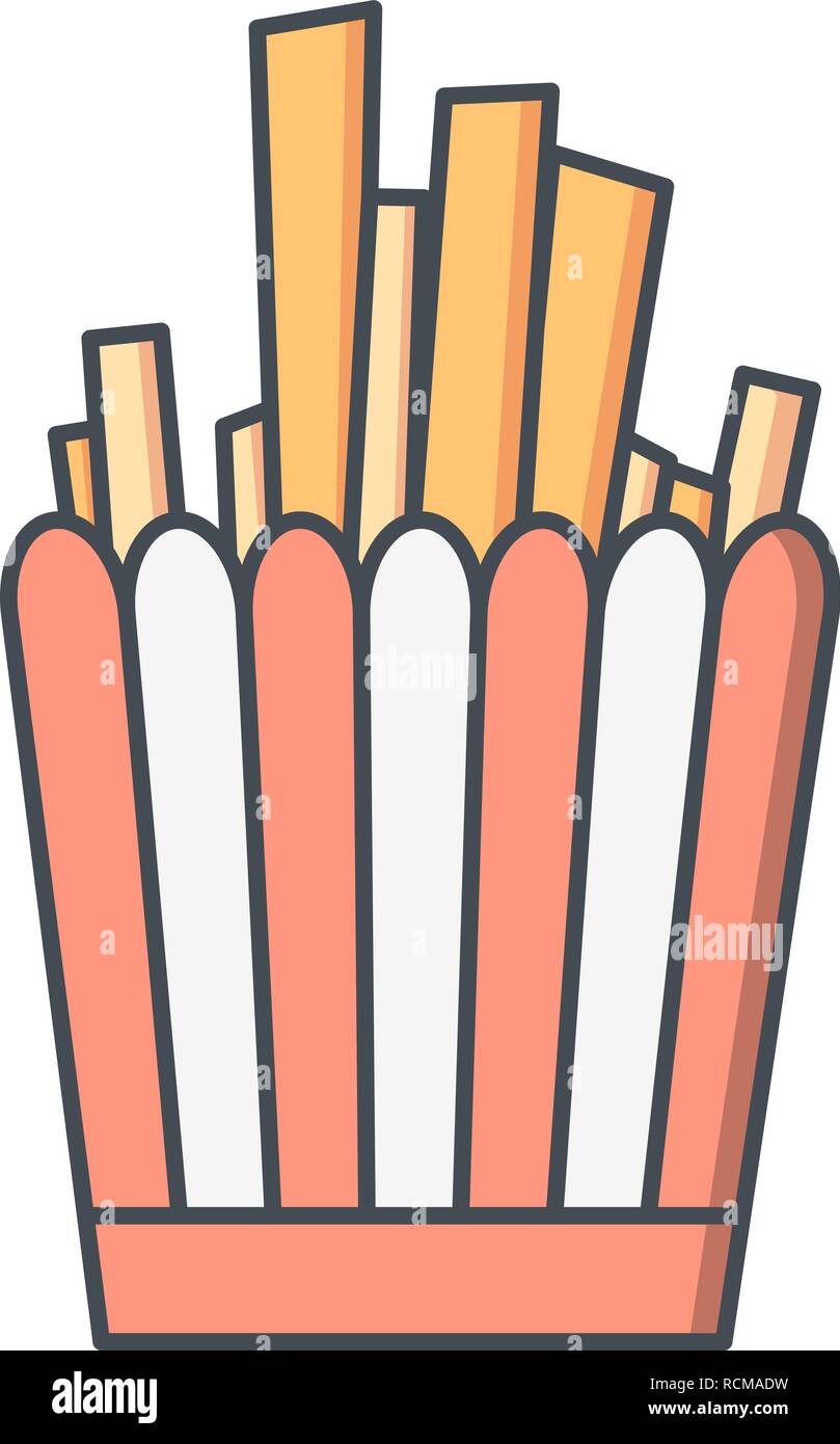 Vector French Fries Icon Stock Vector