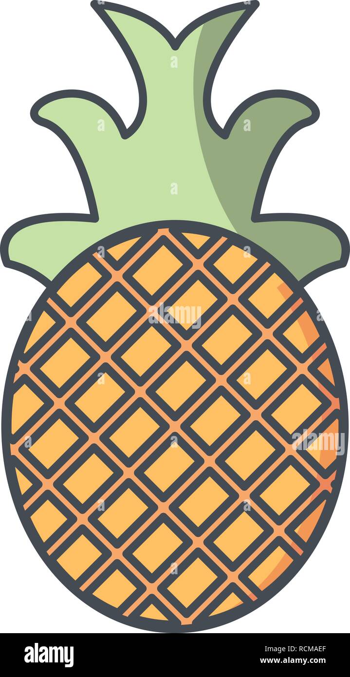 Vector Pineapple Icon Stock Vector