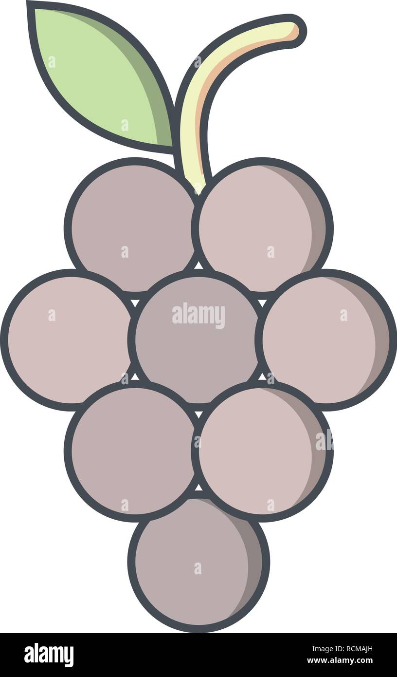 Vector Grapes Icon Stock Vector